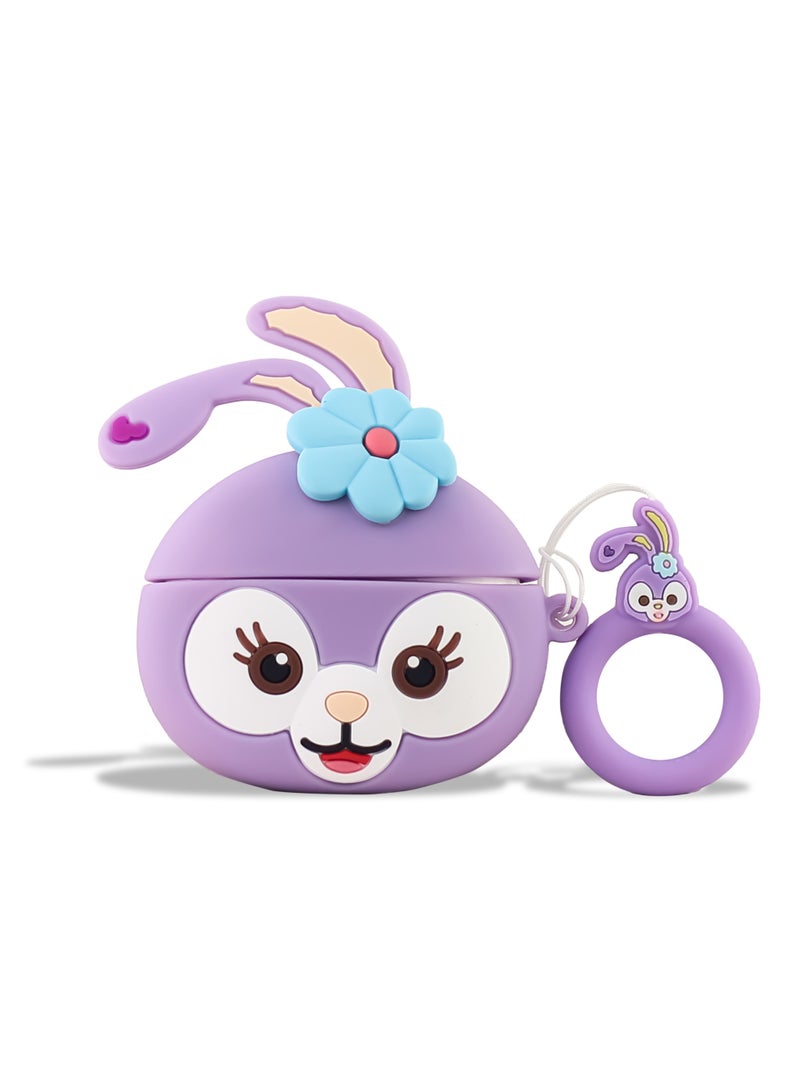 Case Soft Silicone Shockproof Cover for Apple Airpods 4 New 3D Cute Cartoon Creative Fun Case Skin with Keychain Design