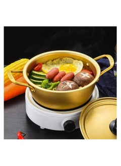 Y&D 1 Set Korean Cooking Ramen Pot, with 1pair Lid Spoon and Chopsticks, Double Handle Noodle Pot Stockpots (6inch/ 16cm)  - Image 3