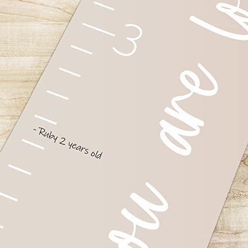 Morxy Canvas Growth Chart for Kids - Unisex Kids Room Wall Decor - Measuring Height Chart- Wall Tape with Height Chart for Kids (Canvas, Loved Beyond Measure -Beige) - Image 3