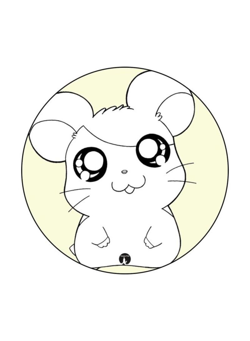 RKN The Anime Hamtaro Theme Printed Fridge Magnet  White/Black/Green - Image 1