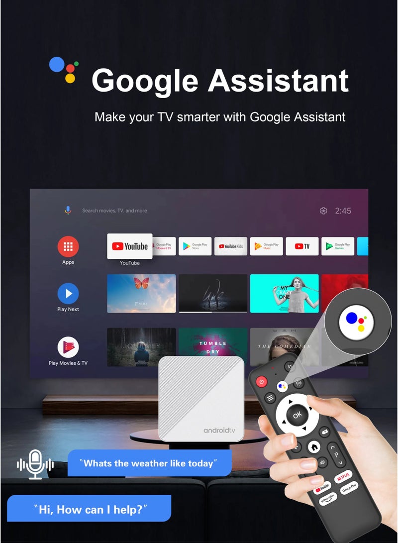 TV Box Android14 T1X Voice Netflix Chromecast Wifi 6 BT5.0 4K HDR10 Youtube H313 Streaming Media Player Games Set Top Box 2+16GB - Image 4
