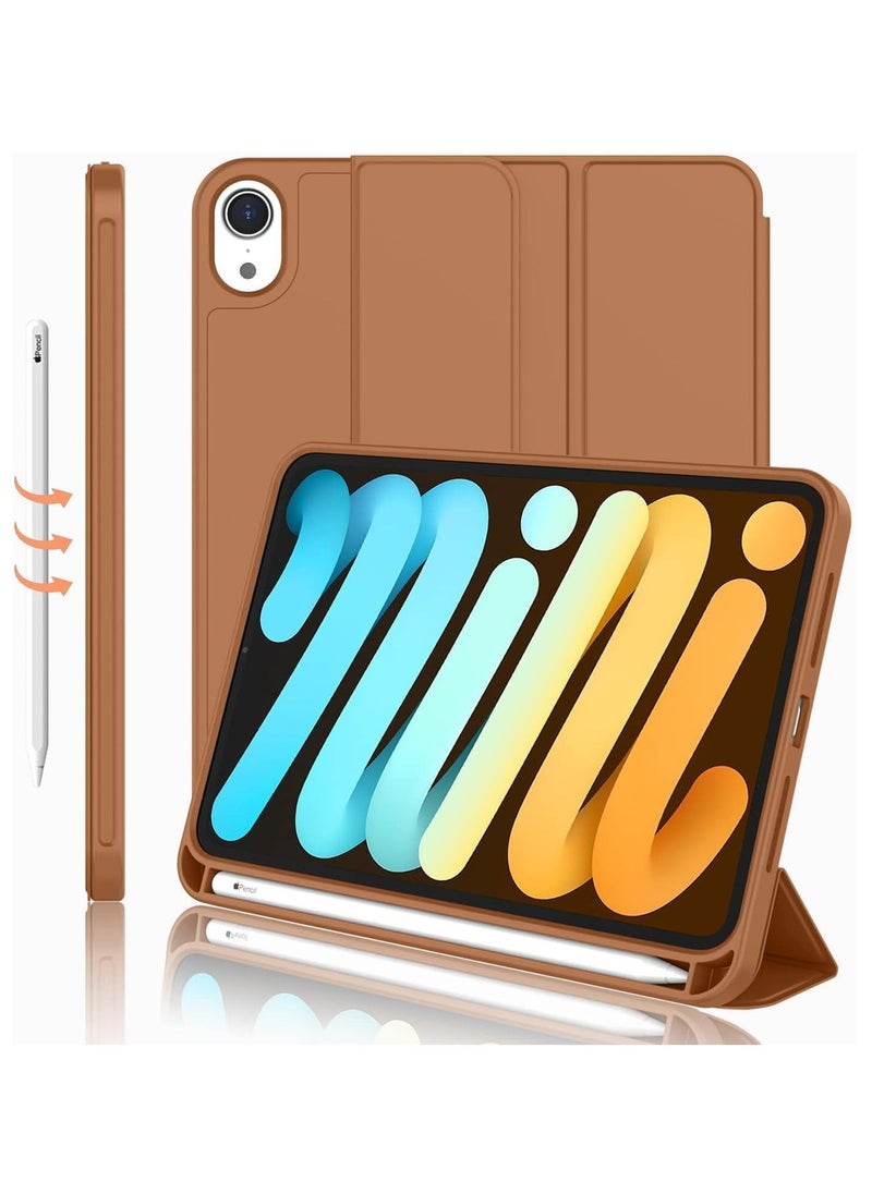 JAJEEK NEW Smart Case with Pencil Holder Compatible with iPad Mini 6, Trifold Stand Smart Case with Soft TPU Back, Auto Wake/Sleep, Dust Proof & Anti-Fingerprint, Heavy Duty Protection - Image 5