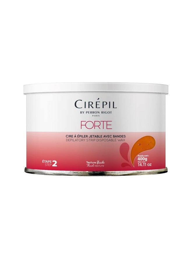Cirepil - Forte - 400g / 14.11 oz Wax Tin - Unscented - Honey Texture - Perfect for Large Areas - Best for Short, Coarse & Stubborn Hair - Strips Needed - Image 1