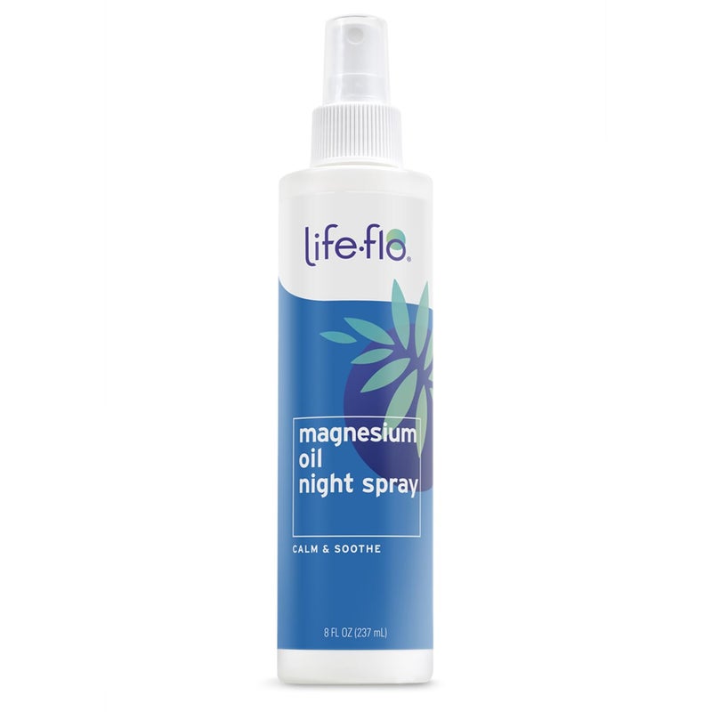 Life-flo Life flo Magnesium Oil Night Spray - Pure Magnesium Oil Spray for Feet and Body, Sourced from Zechstein Seabed and Infused with Lavender, Calming for Adults and Kids, Cruelty-Free - 8 fl oz - Image 1