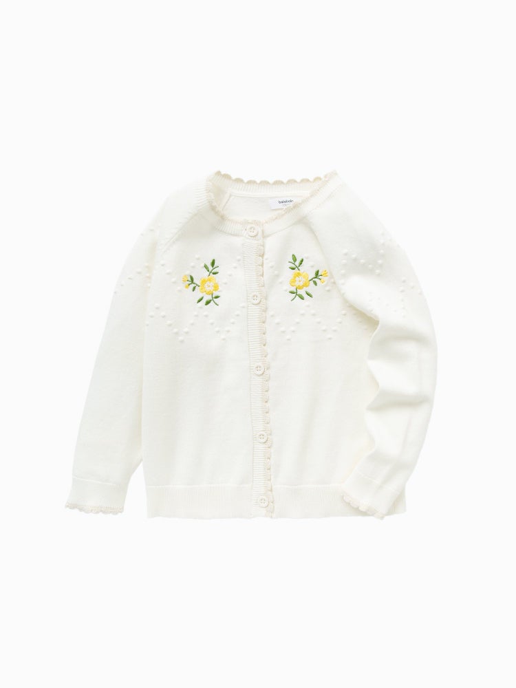 بالابالا كارديغان صوف بتطريز للبنات - Image 4