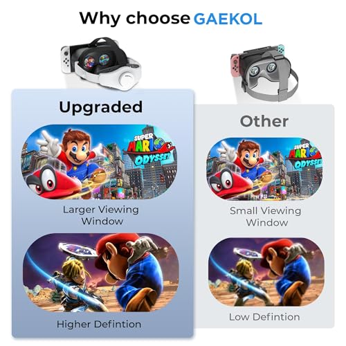 GAEKOL VR Headset with Elite Strap for Nintendo Switch & OLED, 3D VR Glasses with Adjustable Lens & Lightweight Headset Strap for Switch Labo VR - Image 5