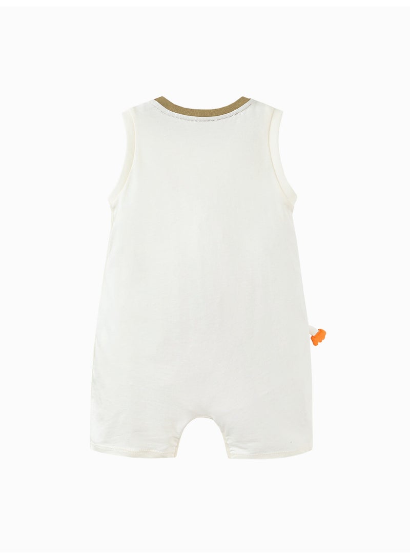 ميني بالا سراويل طفلك الأطفال الجنس нейترال بدون كمصانق للخروج، بتصميم حيواني متعوب، قطعة فائقة النعومة وقابلة للتنفس، رقبة مستديرة بأكمام متصورة، تعليق جانبي لطيف، مغلق بزر سهل، رائعة للاستخدام اليومي والمغامرات الخارجية - Image 5