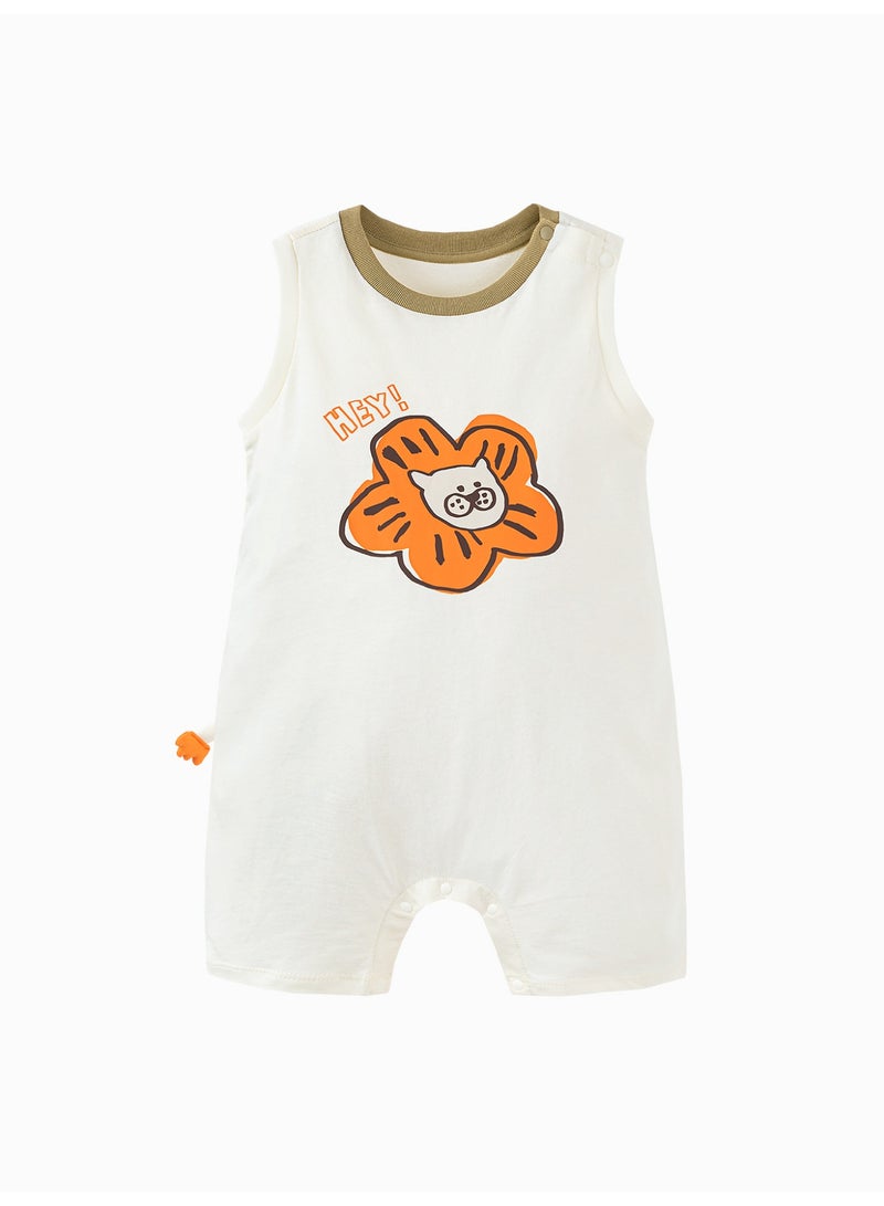 ميني بالا سراويل طفلك الأطفال الجنس нейترال بدون كمصانق للخروج، بتصميم حيواني متعوب، قطعة فائقة النعومة وقابلة للتنفس، رقبة مستديرة بأكمام متصورة، تعليق جانبي لطيف، مغلق بزر سهل، رائعة للاستخدام اليومي والمغامرات الخارجية - Image 4