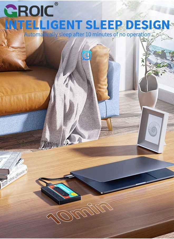 جرويك - علبة محرك أقراص صلبة مقاس 2.5 بوصة من SATA إلى USB3.0 ملصق DIY لمحرك خارجي 7/9.5 مم، محمولة مع UASP Max 6TB متوافقة Xbox وPS4 وSamsung - Image 1