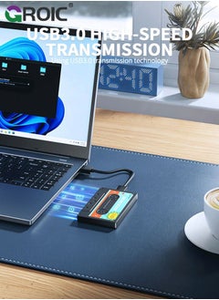 GROIC 2.5'' Hard Drive Enclosure SATA to USB3.0 DIY Sticker External HDD for 7/9.5mm SSD, Portable Case with UASP Max 6TB Compatible Xbox, PS4, Samsung  - Image 4