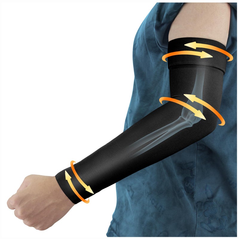 Hiball Lymphedema Medical Compression Arm Sleeve for Men Women 2030 mmHg Graduated Compression Full Arm Support with Silicone Band Long Circulation Pressure Arm Brace for Arthritis Bursitis Edema - Image 2