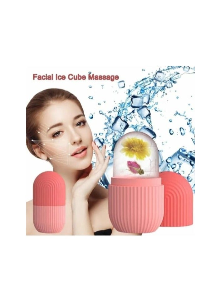 Facial Ice Cube Silicone Tube Reusable Ice Roller Mold for Skin Care, Face Cooling & Beauty Treatment, Easy to Fill & Freeze - Image 1