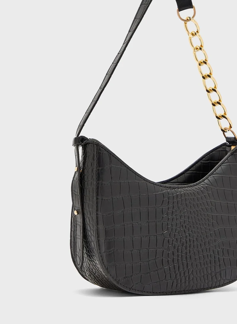ELLA Croc Shoulder Bag