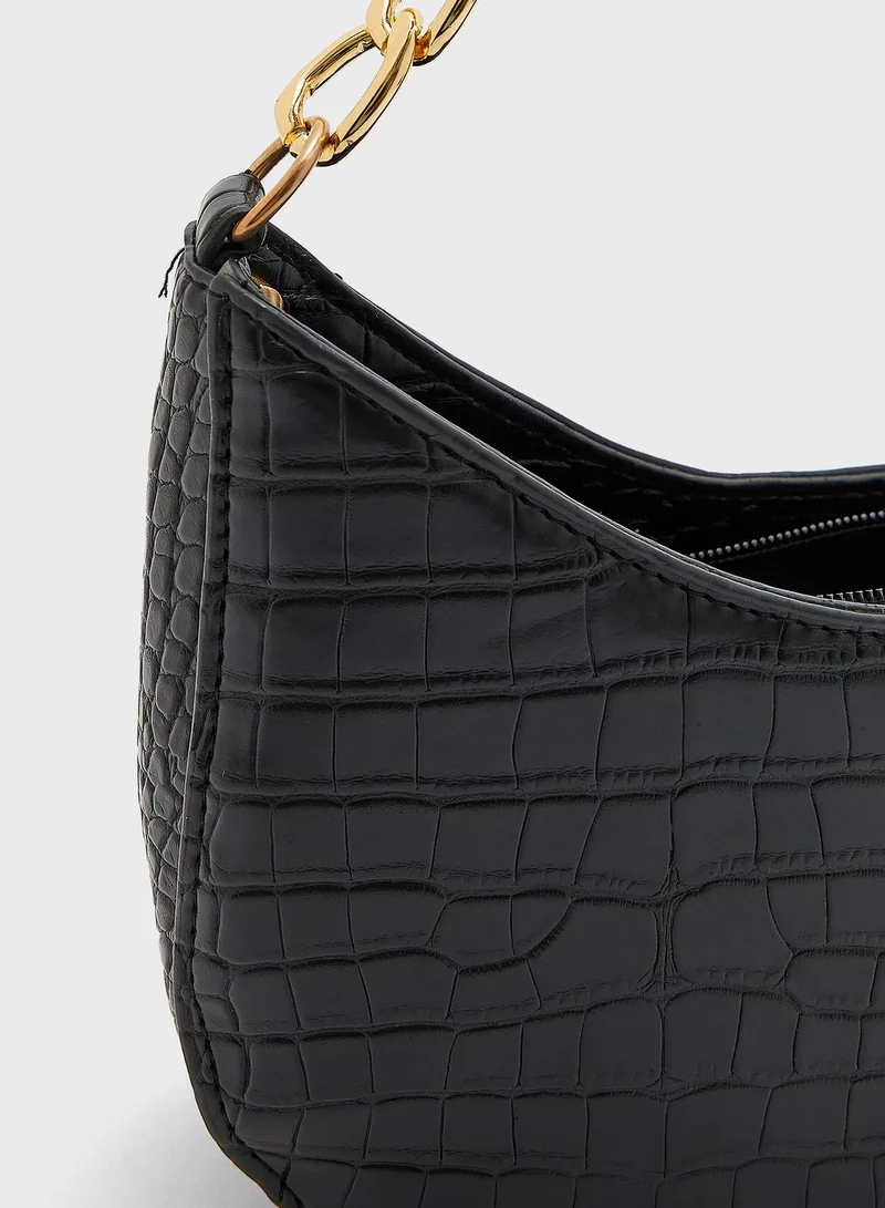 ELLA Croc Shoulder Bag