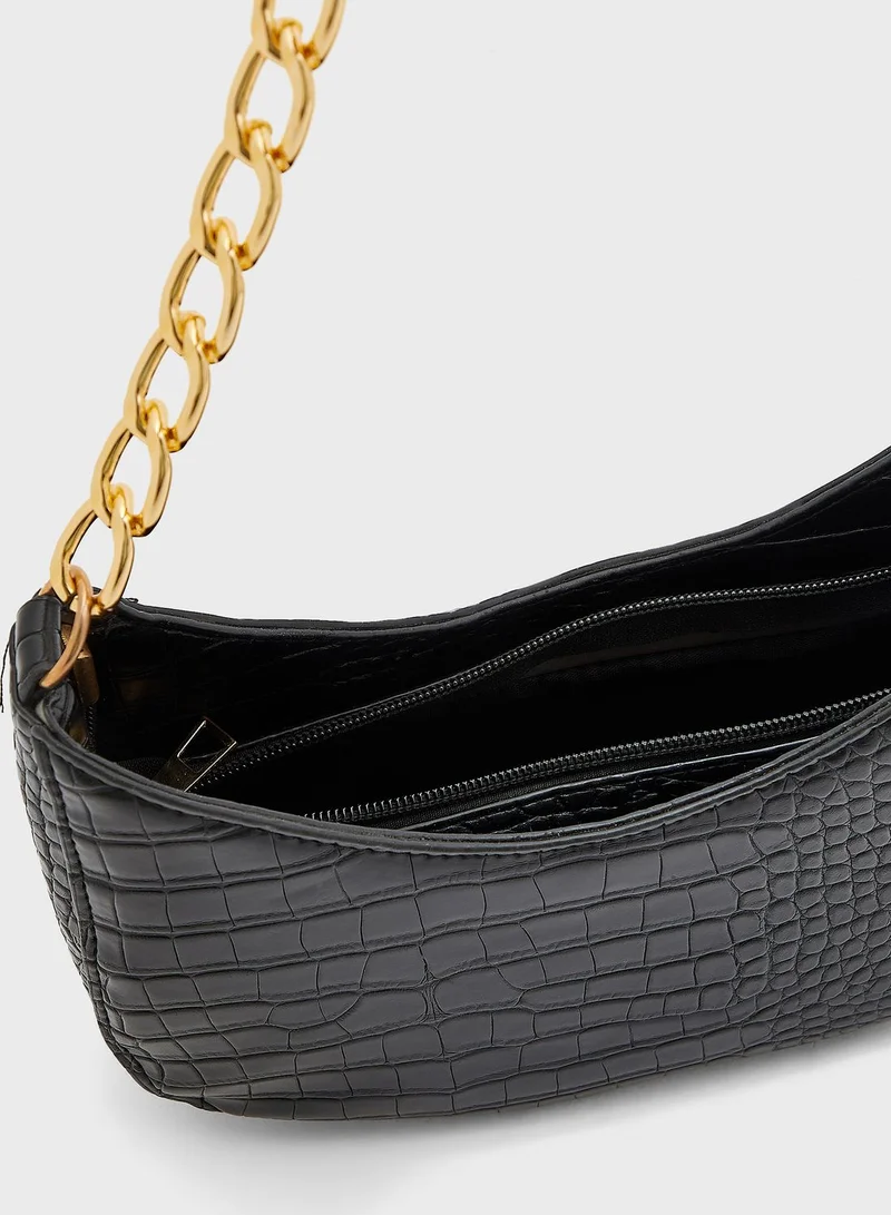 ELLA Croc Shoulder Bag