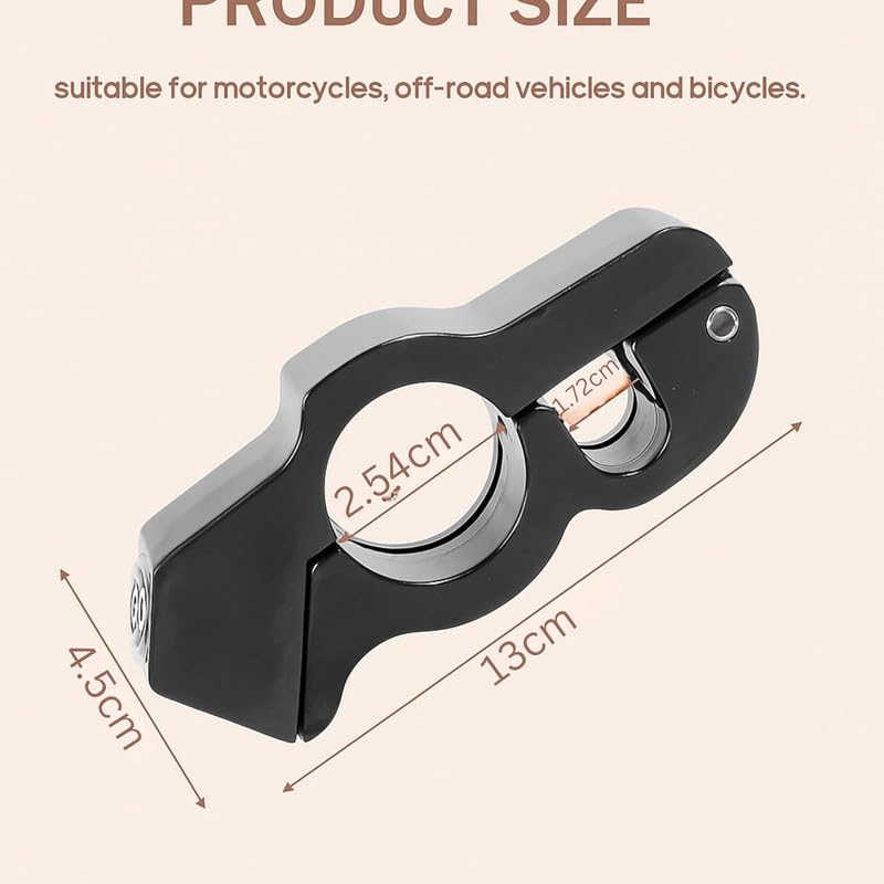 GNOLY Anti-Theft Motorcycle Lock – Throttle & Brake Lever Security for Dirt Bike ATV – CNC Aluminum Grip Lock – Visible Deterrent (1 Pcs) - Image 1