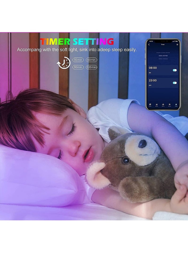 يالونج غرفة نوم RGB قطاع لد الخفيفة - متعدد الألوان مع وحدة تحكم عن بعد ، الناقل التسلسلي العام بالطاقة ، ماء ، غرفة نوم / تلفزيون / كمبيوتر سطح المكتب / حوض السمك الديكور المثالي لد الخفيفة - Image 4