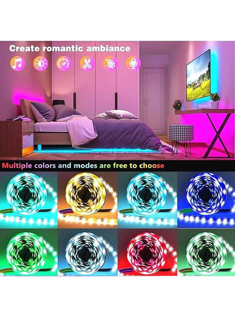 يالونج غرفة نوم RGB قطاع لد الخفيفة - متعدد الألوان مع وحدة تحكم عن بعد ، الناقل التسلسلي العام بالطاقة ، ماء ، غرفة نوم / تلفزيون / كمبيوتر سطح المكتب / حوض السمك الديكور المثالي لد الخفيفة - Image 5