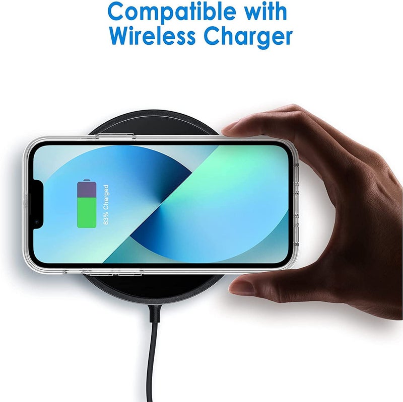 Mobistyle غطاء خلفي شفاف فائق الهجين لجهاز آيفون 13 | تصميم مقاوم للصدمات | حماية كاميرا بارزة | غطاء خلفي صلب شفاف لجهاز آيفون 13 (PC و TPU، شفاف) - Image 5