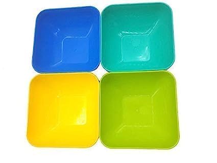 HARIVAN Plastic Solid Freezer Safe Unbreakable Microwave Safe Cooking Mixing and Serving Bowls Set for CakeFoodSnacksFruitsVegatable for KitchenMulti Color Large 3750 ML 2 - Image 1