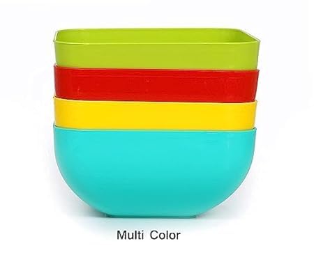 HARIVAN Plastic Solid Freezer Safe Unbreakable Microwave Safe Cooking Mixing and Serving Bowls Set for CakeFoodSnacksFruitsVegatable for KitchenMulti Color Large 3750 ML 2 - Image 2
