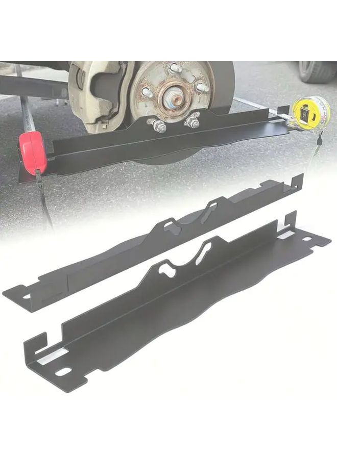 Heavy Duty Wheel Alignment Tool Board Black Precision Garage DIY Toe Alignment Board with Cutouts Rack Compatible Durable Tire Shop Mechanics Home Workshop Suspension System Accessory Sturdy Long Lasting Car Enthusiast - Image 4