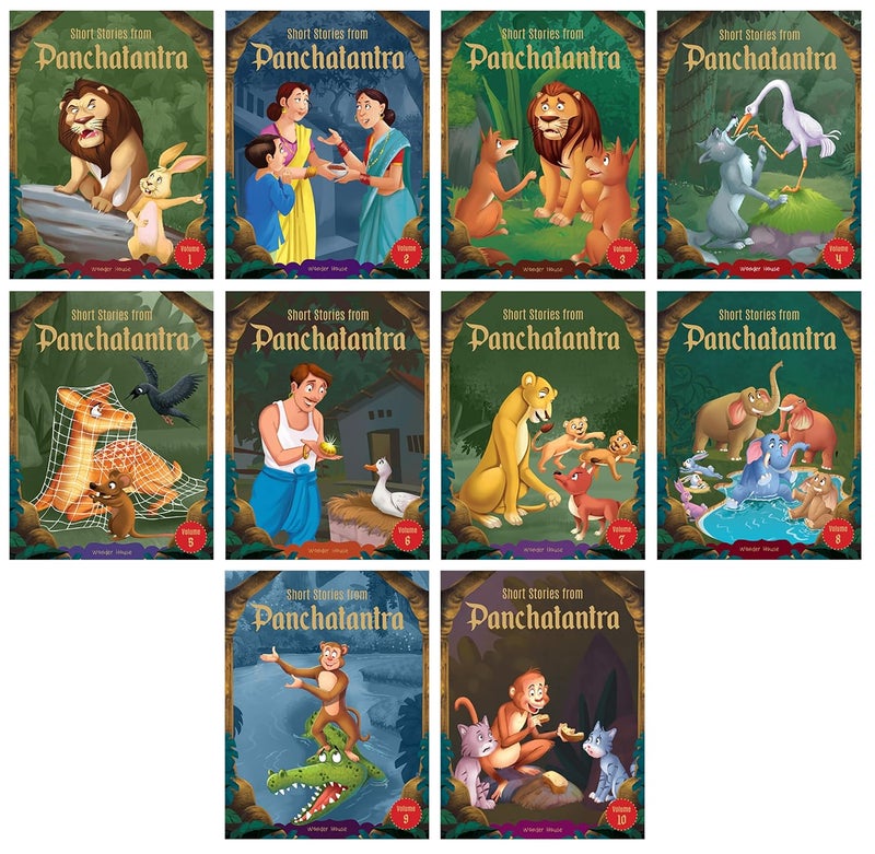 Short Stories From Panchatantra - Collection of 10 Books: Abridged Illustrated Stories For Children (With Morals) - Image 1