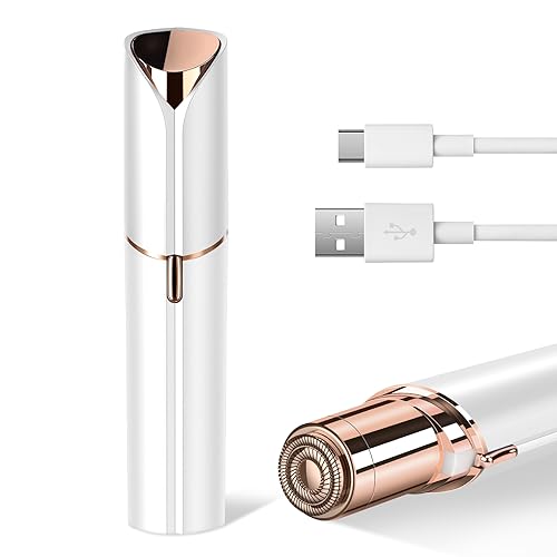 claities Facial Hair Remover for Women- as Seen on TV Painless Face Shaver -Mini Hair Remover, Electric Razor Shaver Portable Bikini Epilator for Lips, Chin, Armpit, Peach Fuzz, Fingers, Neck, Cheek (White - Image 1