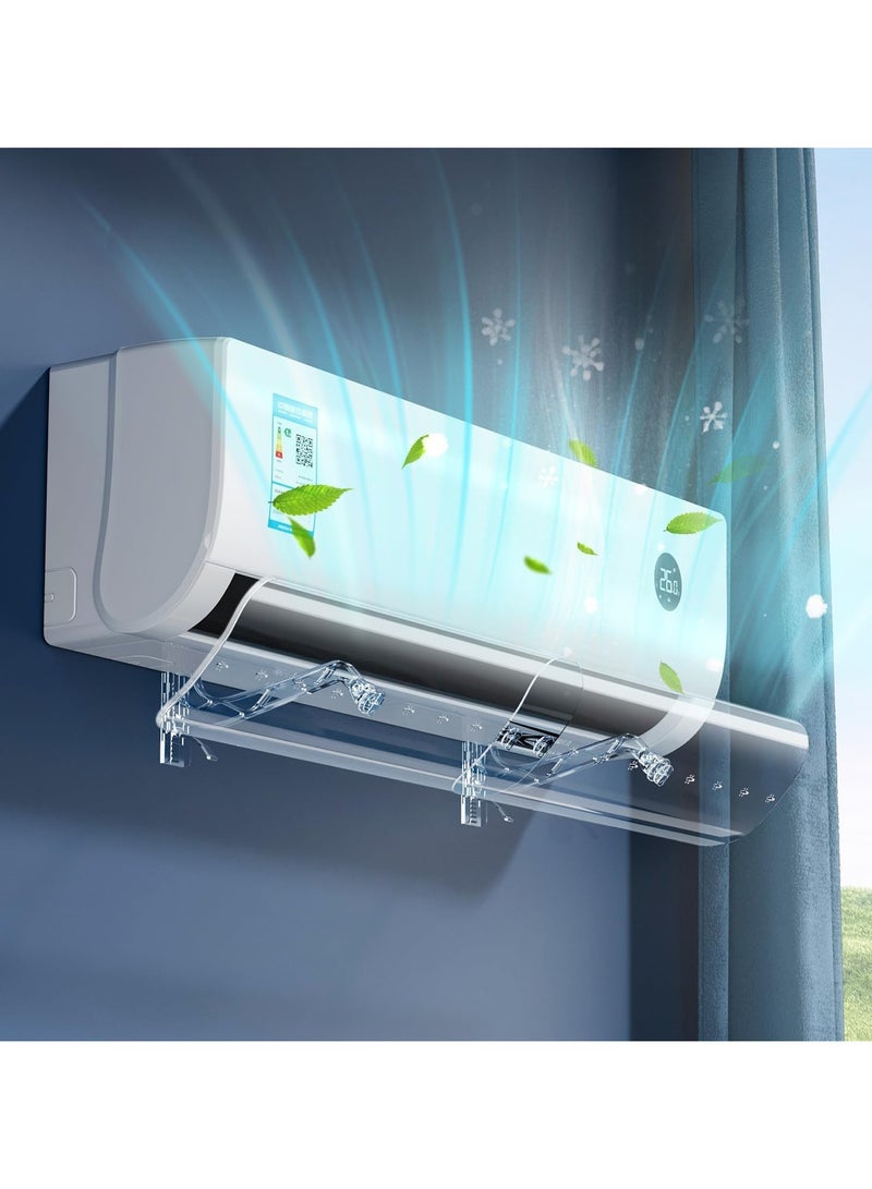 Air Conditioner Deflector Split Air Conditioner Deflector Classic Model Without Punching For Wall Adjustable Size to Fit All Types And Sizes of Air Conditioners 50-102cm - Image 1