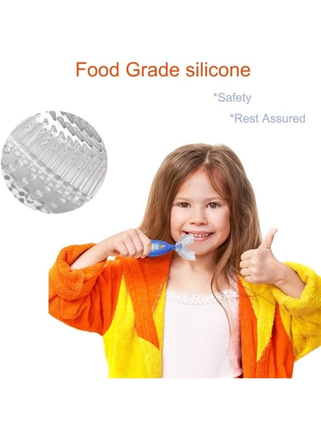 Kids' U-Shaped Toothbrush - Soft Silicone Bristles, 360-Degree Oral Cleaning for Ages 2-6 - Image 4