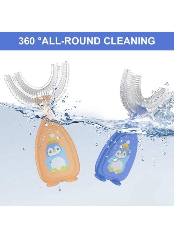 Kids' U-Shaped Toothbrush - Soft Silicone Bristles, 360-Degree Oral Cleaning for Ages 2-6 - Image 3