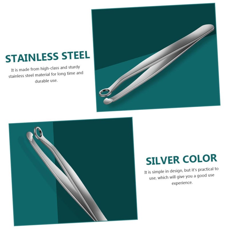 Manual Stainless Steel Nose Hair Trimmer For Men Comfortable Grip Precise Round Head Design - Image 3
