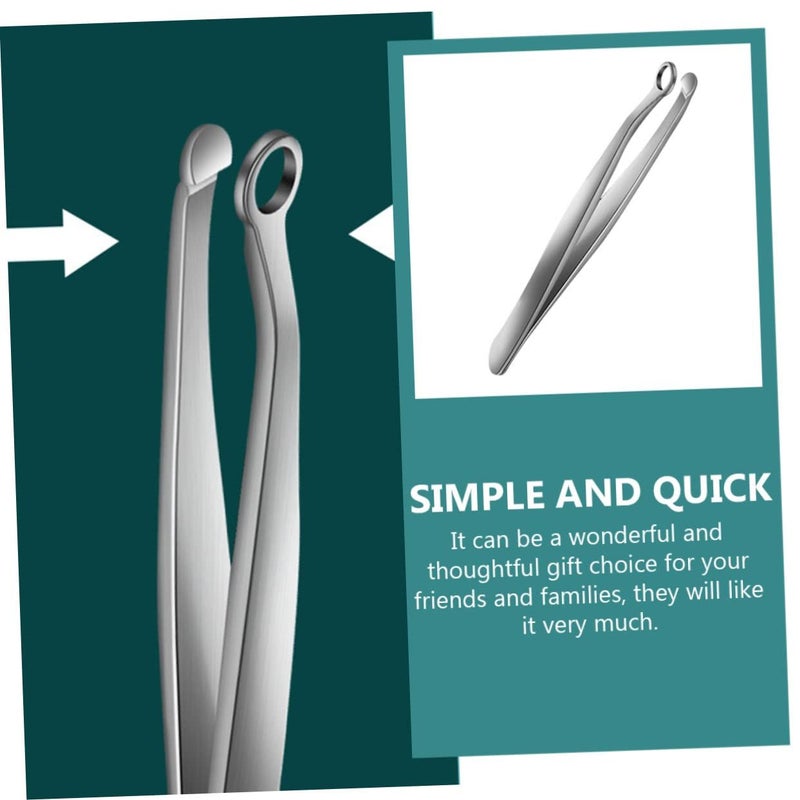 Manual Stainless Steel Nose Hair Trimmer For Men Comfortable Grip Precise Round Head Design - Image 4