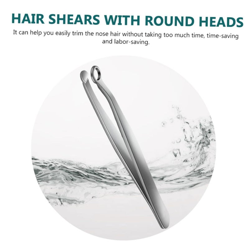 Manual Stainless Steel Nose Hair Trimmer For Men Comfortable Grip Precise Round Head Design - Image 5
