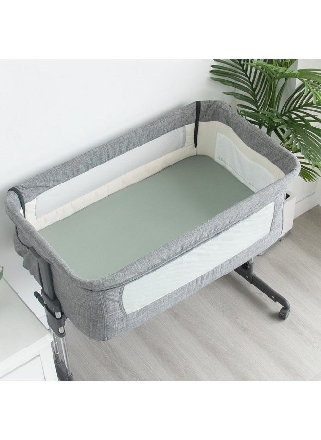 Biloban - Baby Bassinet Sheets 4 Pack Fit For Newton, Ezebaby, Besrey, Babybond, And Bellababy Bassinet, Ultra Soft & Skin-Friendly, Green And White, Green - Image 1
