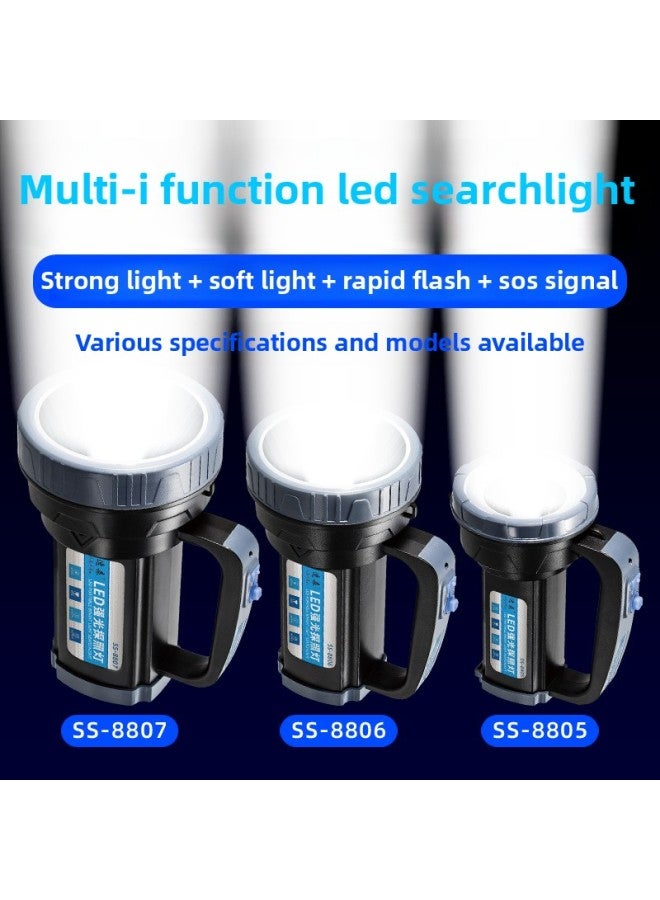 Cross-Border LED Multifunctional Camping Portable Lamp Charging Outdoor Emergency Strong Light Searchlight Waterproof Fire Flashlight 
