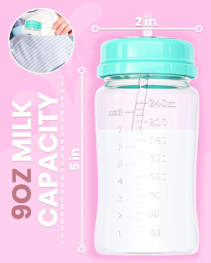 Skywin Self Feeding Baby Bottle 8oz Bottle Holder for Baby - 2 Pack Baby Bottle with Straw, Anti Colic, for Convenient Feeding (Green) - Image 5