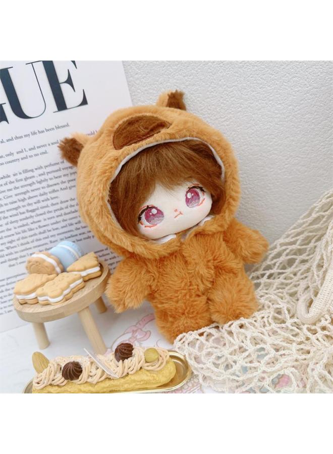 Spot 20cm Cotton Doll Plush Toy Baby Clothes Plush Capybara Jumpsuit Changeable Suit Doll-Specifications:20cm-Color:Caramel With Skeleton - Image 3