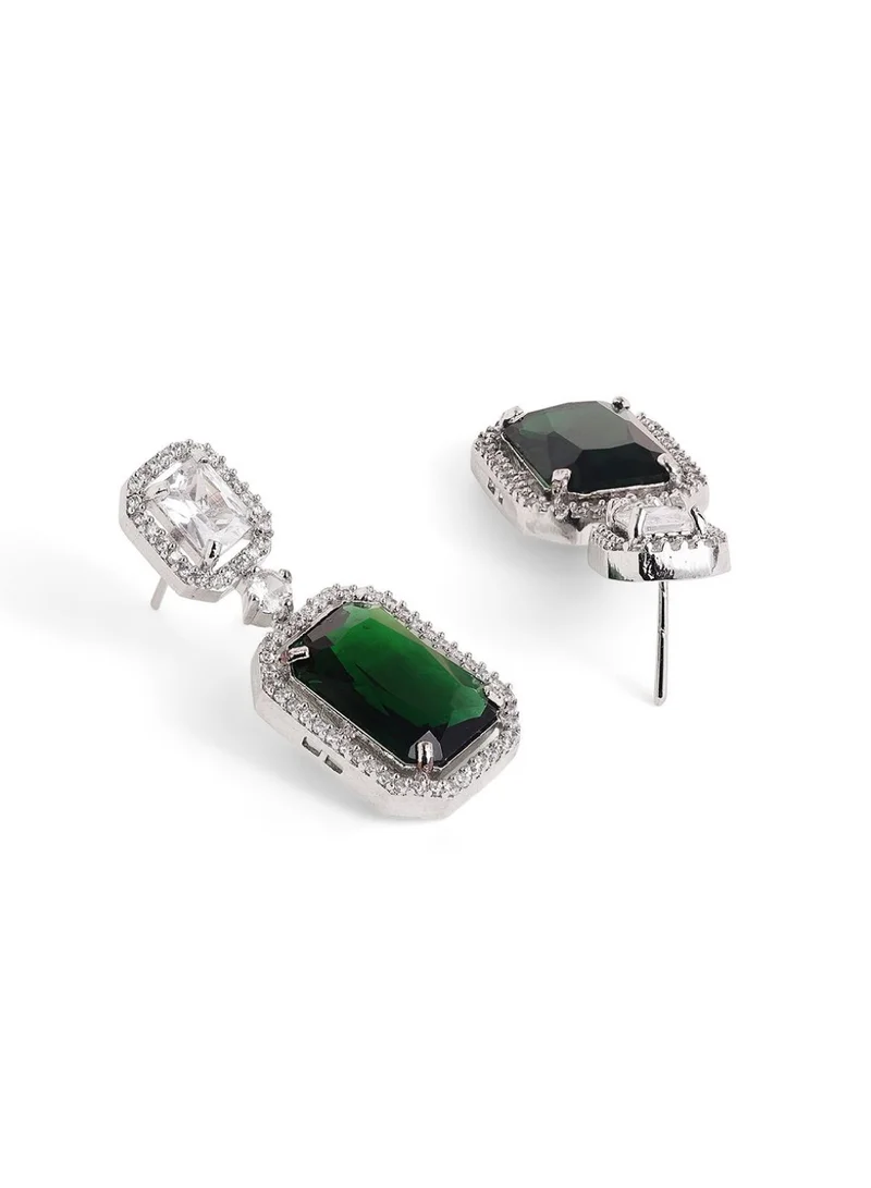 Priyaasi Studded Contemporary Drop Earrings