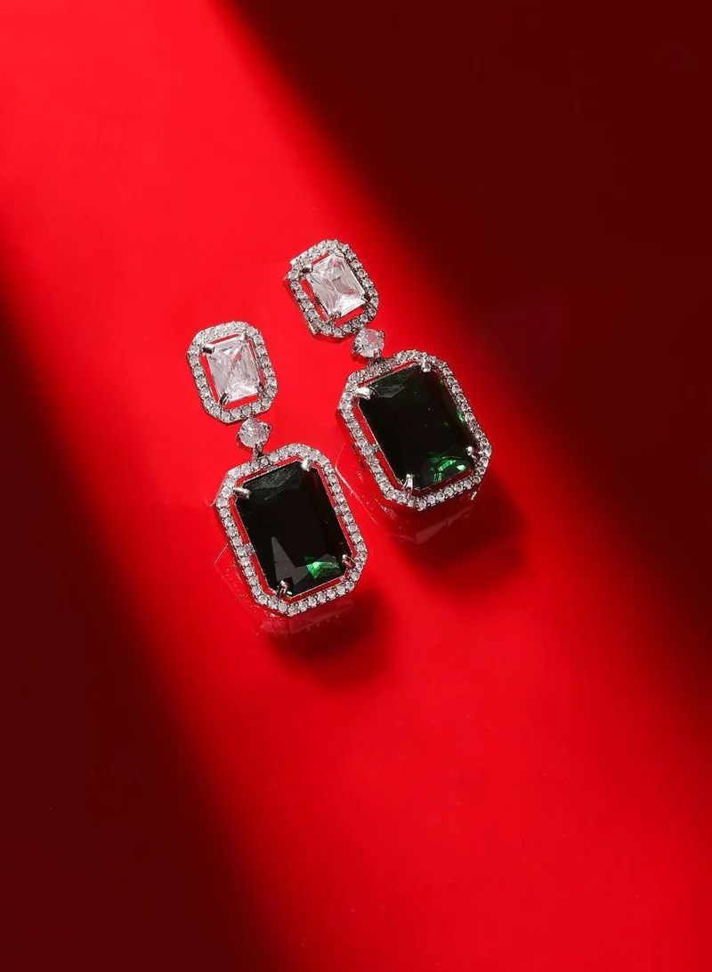 Priyaasi Studded Contemporary Drop Earrings