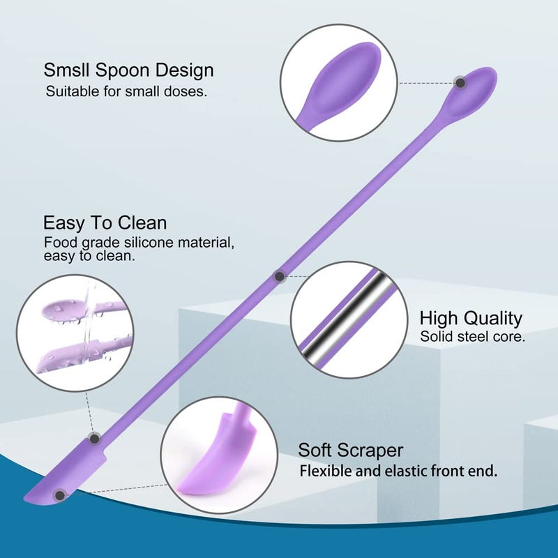 Abnaok 9 Pieces Mini Silicone Spatula-Makeup Spatula-Small Silicone Spatula-Thin Spatula Set for Skinny Openings-Abnaok Tiny Scraper for Jar,Kitchen Bottles,Cosmetic - Image 3