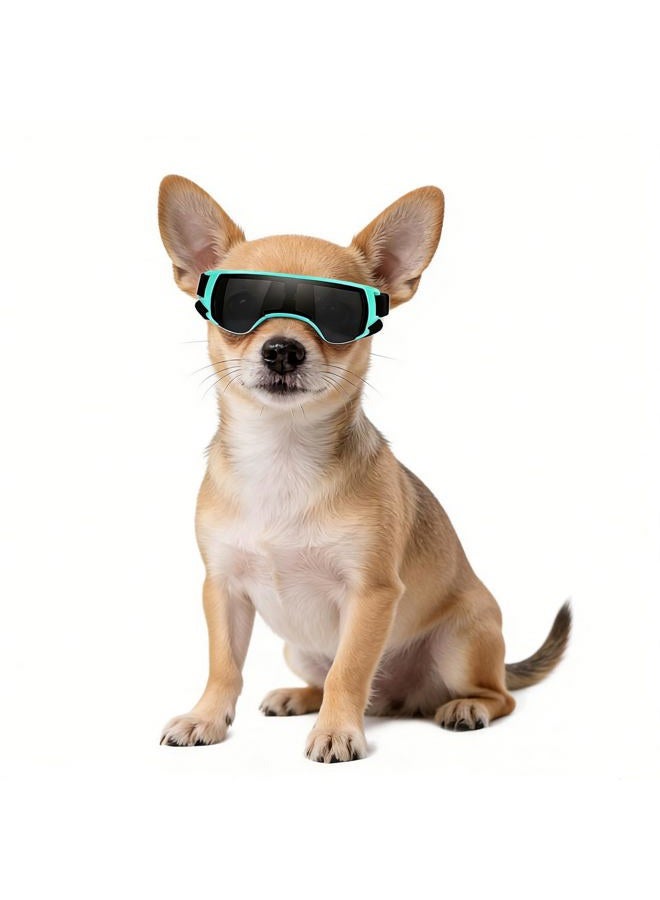 Namsan Dog Goggles Small Breeds, UV Protection Dog Glasses for Small Dogs, Puppy Sunglases Windproof Dustproof Driving Eye Protection, Adjustable, Cute Blue - Image 1