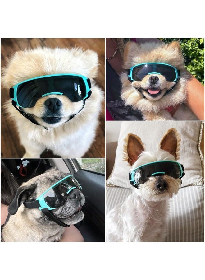 Namsan Dog Goggles Small Breeds, UV Protection Dog Glasses for Small Dogs, Puppy Sunglases Windproof Dustproof Driving Eye Protection, Adjustable, Cute Blue - Image 2