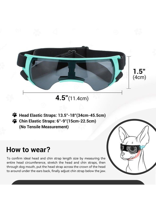 Namsan Dog Goggles Small Breeds, UV Protection Dog Glasses for Small Dogs, Puppy Sunglases Windproof Dustproof Driving Eye Protection, Adjustable, Cute Blue - Image 5
