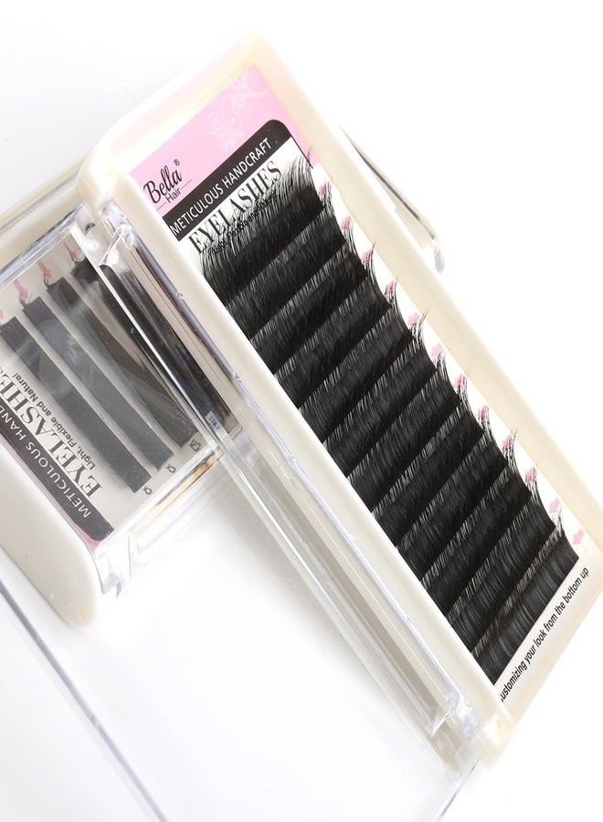 Bella Hair Natural Looking J Curl Siberian Mink Eyelash Extensions Handmade Volume Individual False Lashes Pack Thickness 0.15mm Medium 12mm by Bella Hair - Image 1