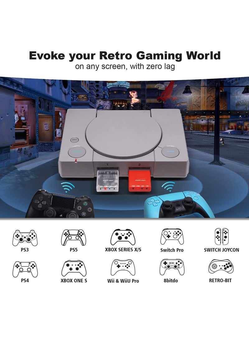 KASTWAVE Wireless Controller Adapter - Bluetooth Controller Adapter for PS1/PS2 Console, Compatible with PS3/PS4/PS5, Xbox One S, Series X/S, Switch Pro, Converter Controller Adapter - Image 3