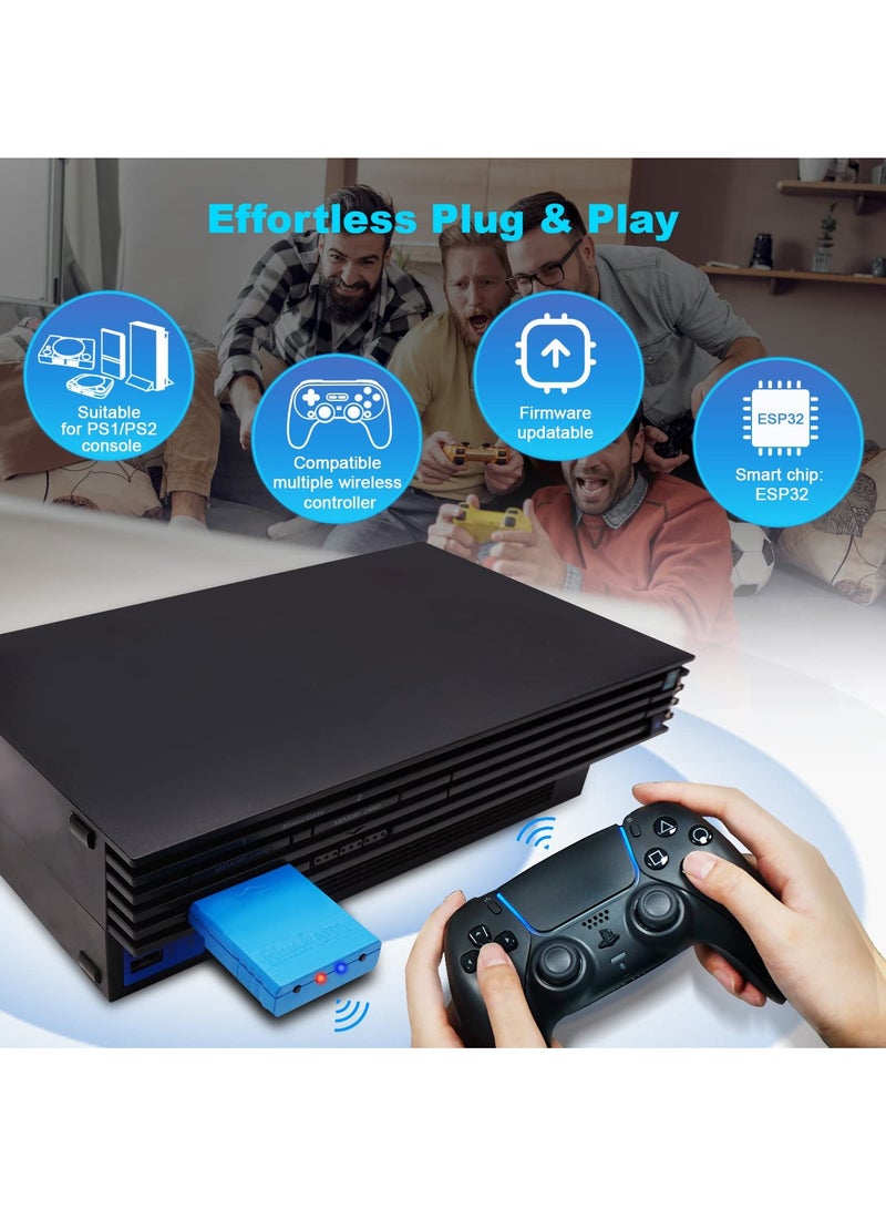 KASTWAVE Wireless Controller Adapter - Bluetooth Controller Adapter for PS1/PS2 Console, Compatible with PS3/PS4/PS5, Xbox One S, Series X/S, Switch Pro, Converter Controller Adapter - Image 4