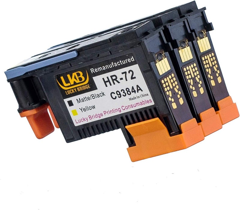 ال كيه بي رأس طباعة HP72 معاد تصنيعه 3PK C9380A C9383A C9384A متوافق مع طابعات HP Designjet T610 T620 T770 T790 T1100 T1120 1200 T1300 T2300 - المملكة المتحدة - Image 3
