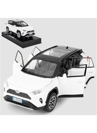 Model Car 1/32 RAV4 Alloy Diecast Collectible Toy Car with Light and Sound Toy Vehicle Door Can Be Opened for Boys Kids Toddler Gift (White) - pzsku/ZF383A43BBF56B540E966Z/45/_/1725039693/47dbe919-aaaf-4e3d-aa7e-64f08215df59