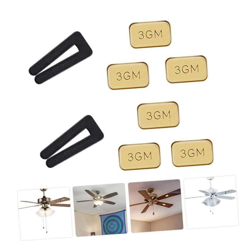 Kit 1 Set Balance Piece Fan Light Securing Clip Weight Accessories Epoxy Tool Fan Clips Metal Ceiling Fan Suite Supplies Fans Balancer White Silver - Image 3